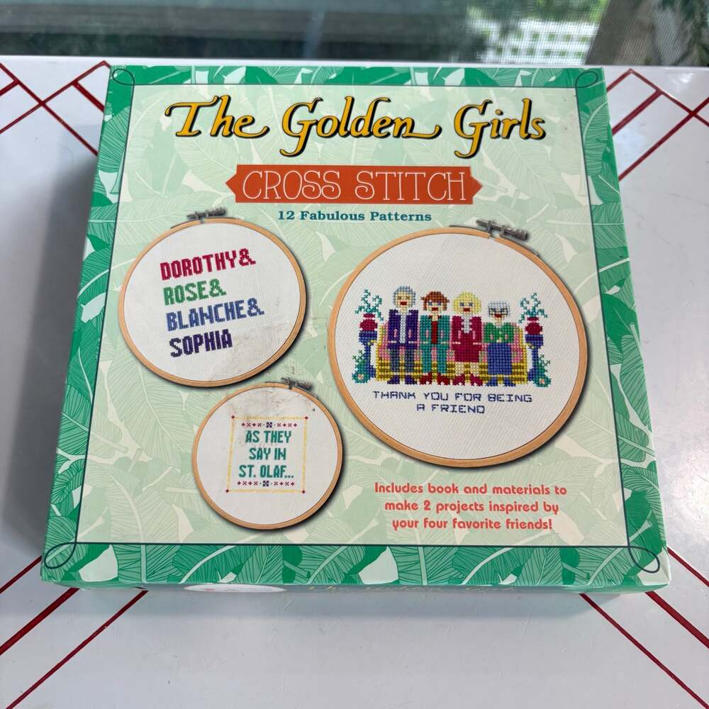 The Golden Girls Cross Stitch Kit 12 Patterns Craft Book 2019 NEW